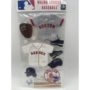 BOSTON RED SOX Scrapbook 3D Uniform Sticker Baseball MLB Card Making